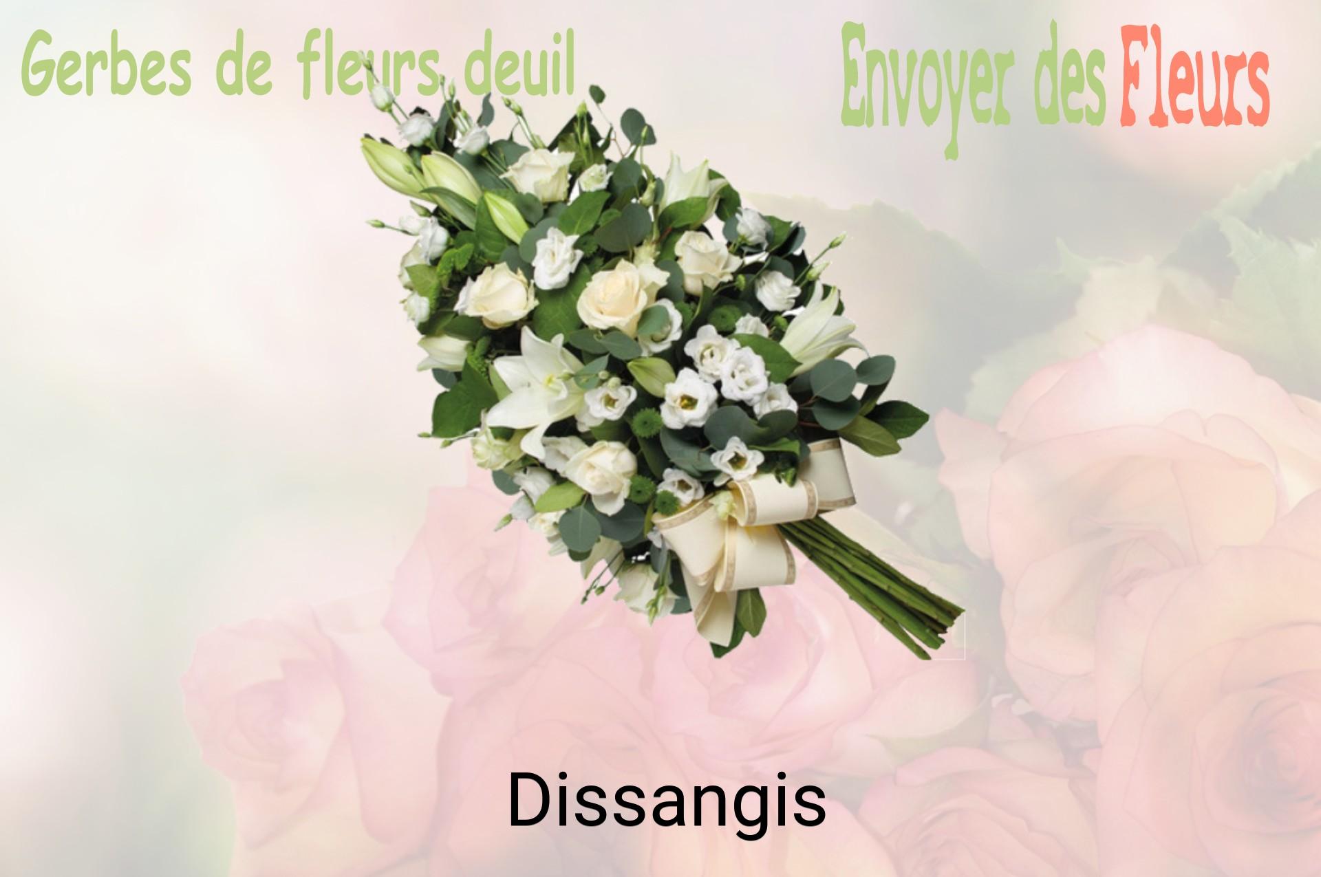 Gerbe de fleurs de deuil livrée à Dissangis